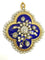 Collier Parure Napoléon lll or jaune, diamants, perles fines et décor émail bleu 58 Facettes