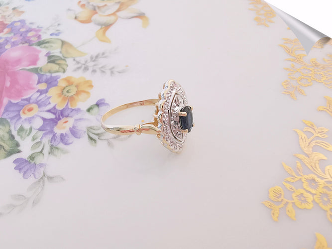 Bague Bague Marquise Saphir Diamants 58 Facettes AA 1512