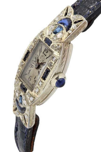 Montre MONTRE ART-DÉCO SAPHIRS ET DIAMANTS 58 Facettes 051061