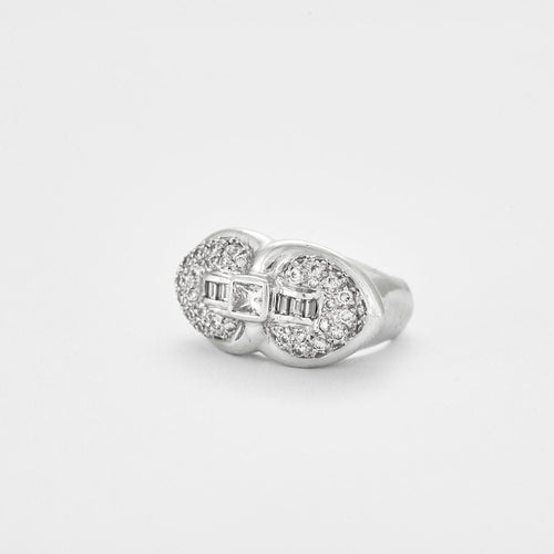 Bague 54 Bague Double motif Diamants 58 Facettes 230349