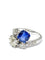 Bague Bague or blanc Saphir de Ceylan et diamants 58 Facettes
