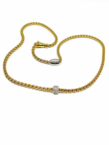 Collier Parure 2 pièces signée FOPE en or 18 carats et diamants 58 Facettes