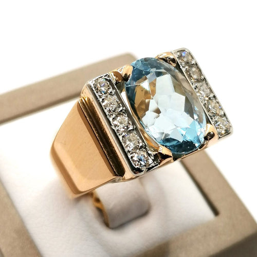 Bague 53 Bague Tank Topaze 58 Facettes 994