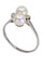 Bague 64 Bague toi et moi en or blanc, perles et diamants 58 Facettes 061741