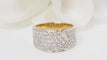 Bague 54 Bague ruban or jaune diamants 58 Facettes 32537