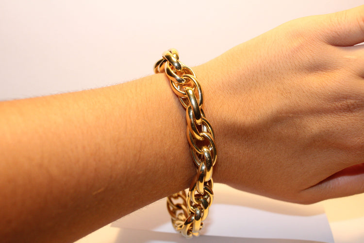 Bracelet Bracelet Or jaune Maillons ovales 58 Facettes 10781