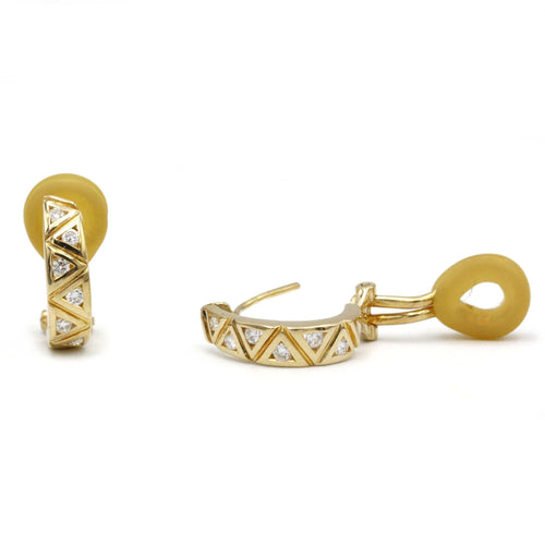 Boucles d'oreilles Boucles d'oreilles or et diamants 58 Facettes 240061R