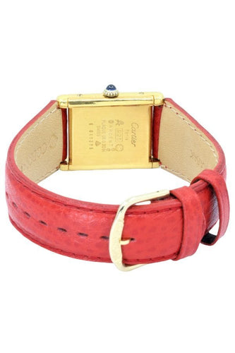 Montre CARTIER TANK MUST VERMEIL GRAND MODÈLE 58 Facettes 044191
