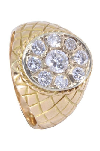 Bague CHEVALIÈRE PAVAGE DIAMANTS 58 Facettes 069451