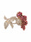 Broche Broche Fleur deux ors, pavage rubis et diamants 58 Facettes
