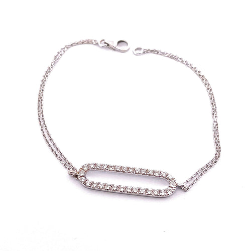 Bracelet Bracelet Or barrette en Diamants 58 Facettes