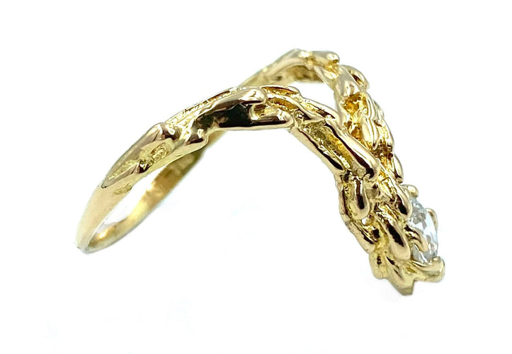 Bague GILBERT ALBERT. Bague or jaune et diamant 58 Facettes