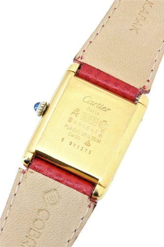 Montre CARTIER TANK MUST VERMEIL GRAND MODÈLE 58 Facettes 044191