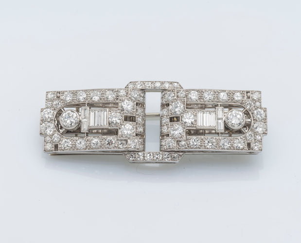 Broche Broche Vintage Double Clip PLANA 58 Facettes