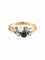 Bague Bague Ancienne Or Jaune Saphir Perle Diamants 58 Facettes