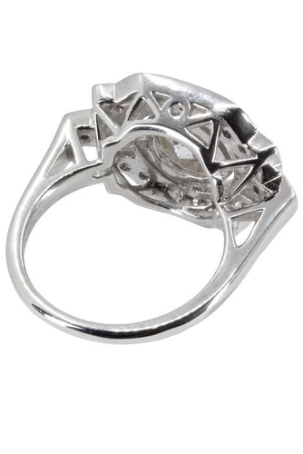 Bague BAGUE DIAMANTS STYLE ART-DÉCO 58 Facettes 038721