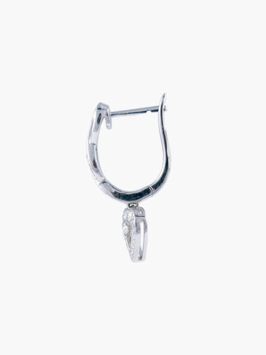 Boucles d'oreilles Boucle d'oreilles Or Blanc Coeurs Diamants 58 Facettes
