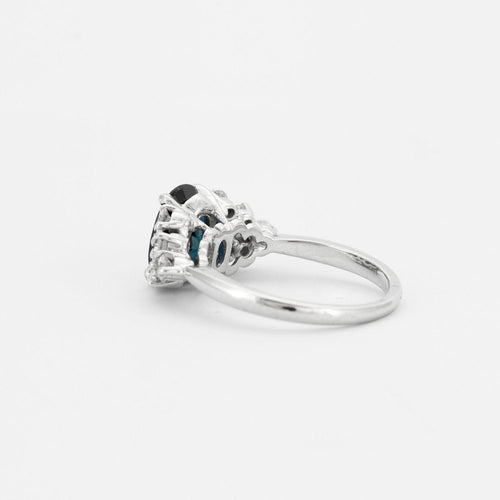 Bague 49 Bague Saphir épaulé Diamants 58 Facettes