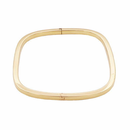 Bracelet Bracelet LUCKY ONE Jonc Rectangle Or Jaune 58 Facettes 58FBJCARE02