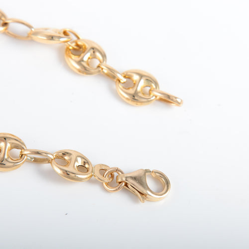 Bracelet BRACELET OR JAUNE MALLE GRAIN DE CAFE 58 Facettes LP 931