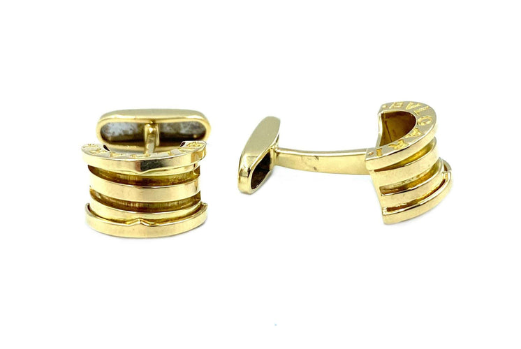Boutons de manchette BVLGARI. Collection BZero1, boutons de manchette or jaune 58 Facettes