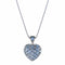 Collier Pendentif Coeur Saphirs sur chaîne Or blanc 58 Facettes