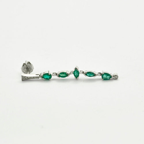 Boucles d'oreilles Pendants d'oreilles Emeraudes Diamants 58 Facettes ALGU25