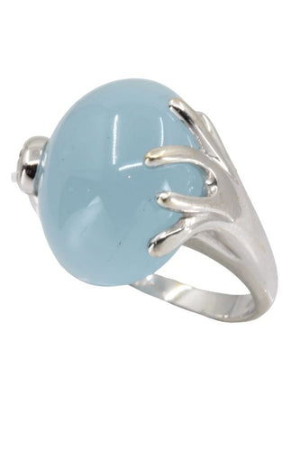Bague BAGUE QUARTZ BLEU ET DIAMANTS 58 Facettes 043661
