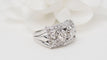 Bague 57 Bague Art Déco Or blanc Platine et Diamants 58 Facettes 32465