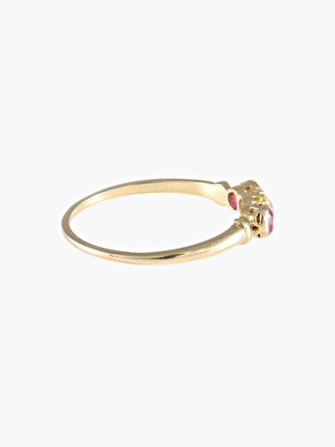 Bague 52 Bague Trilogie Rubis Diamants 58 Facettes