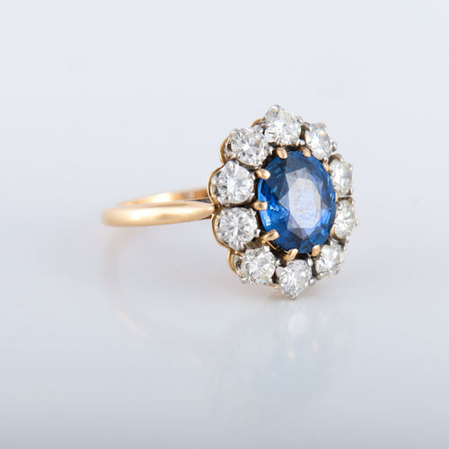 Bague 51 Bague Pompadour Saphir Diamants 58 Facettes