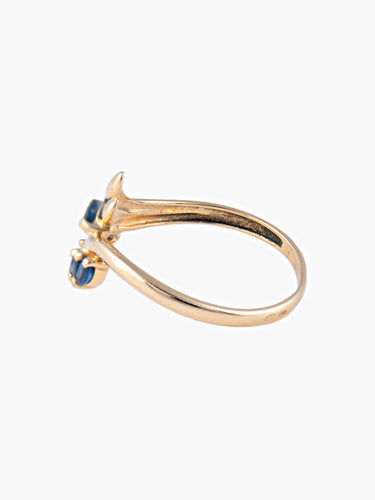 Bague 54 Bague palme d'or et saphirs 58 Facettes 2085