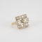 Bague 55 Bague tank or jaune & platine, diamants 58 Facettes