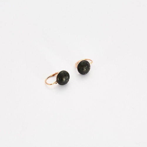 Boucles d'oreilles Dormeuses or Jaune Jais 58 Facettes