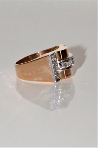 Bague diamant Bague Tank Or Jaune, Diamants 58 Facettes 467