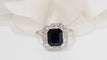 Bague 53 Bague en platine saphir et diamants 58 Facettes 32197