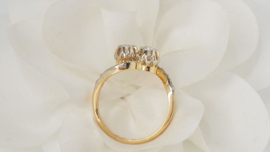 Bague 52.5 Bague Toi Et Moi en Or Jaune & Diamants 58 Facettes 32049