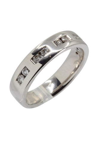 Bague 47 DEMI-ALLIANCE DIAMANTS 58 Facettes 038641