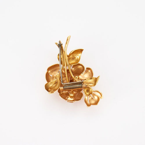 Broche BROCHE EN OR JAUNE, DIAMANTS 58 Facettes
