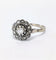 Bague 53 Bague marguerite ancienne or blanc diamants 58 Facettes 1-868/1
