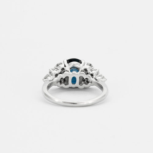 Bague 49 Bague Saphir épaulé Diamants 58 Facettes