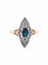 Bague 54 Bague Marquise Saphir Diamants 58 Facettes