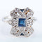 Bague 52 Bague Art Déco Saphir Or Blanc 58 Facettes