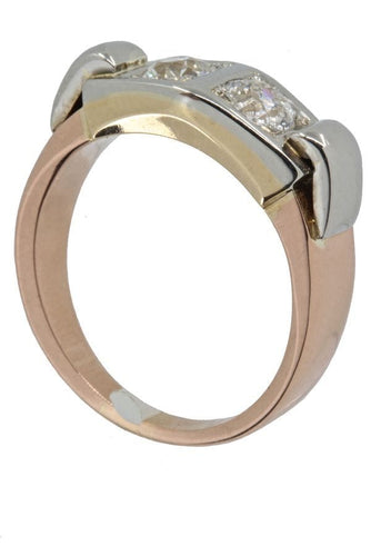 Bague BAGUE DIAMANTS ANNÉES 50' 58 Facettes 039201