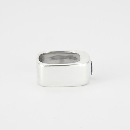 Bague 53 DINH VAN - Bague Argent Topaze bleue 58 Facettes 8463