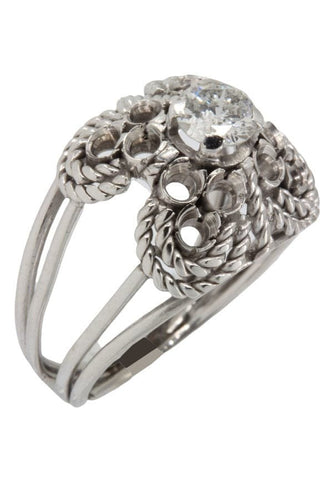 Bague BAGUE DIAMANT ANNÉES 50' 58 Facettes 043351