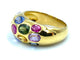 Bague Bague jonc or jaune 18K et saphirs de couleur 58 Facettes