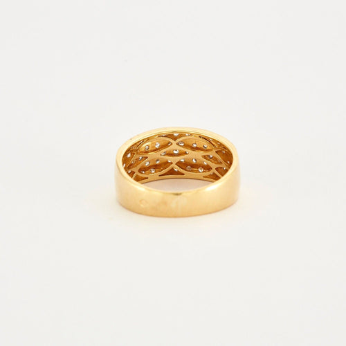 Bague 51 Bague or jaune Croisillons Diamants 58 Facettes 230543