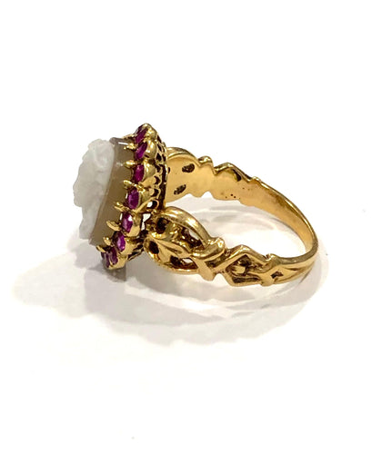 Bague Bague en Or jaune & camée 58 Facettes