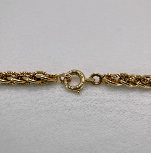 Collier Collier Sautoir Vintage Maillons Ovales Torsadés 58 Facettes